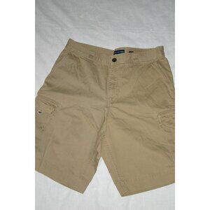 John Ashford Mens Tan Shorts Button Zipper Inseam 11.5" Pockets Size 33